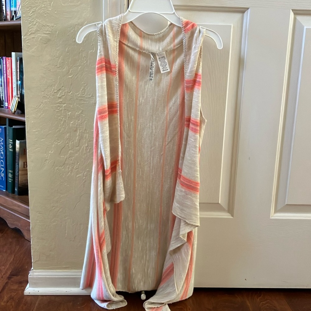 Long Sleeveless Cardigan by Absolutely Ceative Worldwide Rayon Acrylic M